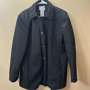 White Stag Black Quilted Puffer Jacket